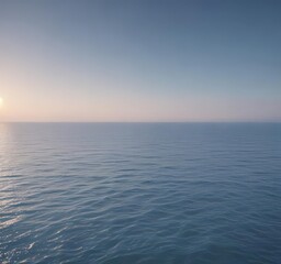 Obraz premium Gentle, fading light blue gradient, reminiscent of a calm ocean at dawn , sunrise, image, color