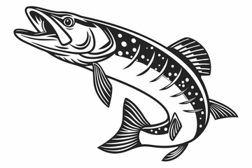 pike sihouette black vector