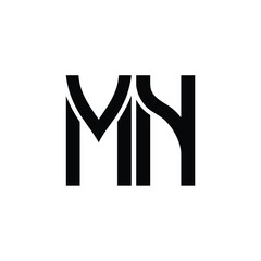 MN monogram logo design letter text name symbol monochrome logotype alphabet character simple logo