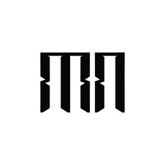 MN monogram logo design letter text name symbol monochrome logotype alphabet character simple logo