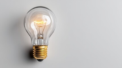 A stunning image of light bulb on white background.