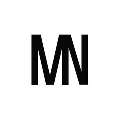 MN monogram logo design letter text name symbol monochrome logotype alphabet character simple logo