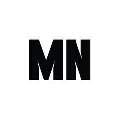 MN monogram logo design letter text name symbol monochrome logotype alphabet character simple logo