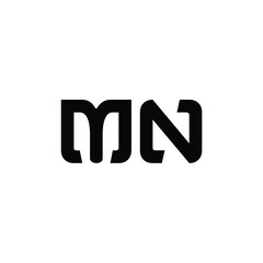 MN monogram logo design letter text name symbol monochrome logotype alphabet character simple logo