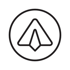 Paper airplane vector sketch icon isolated on background. Simple icon with various styles