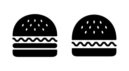 Burger icon vector. burger sign and symbol. hamburger