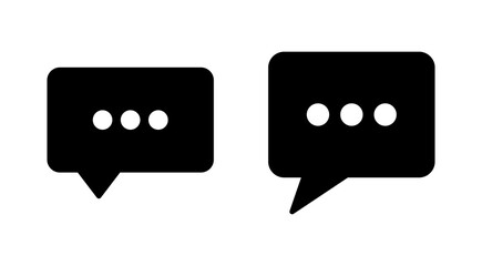 Chat icon vector. speech bubble sign and symbol. comment icon. message