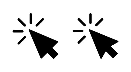 Click icon vector. pointer arrow sign and symbol. cursor icon