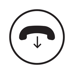 Phone icon vector. iphone incoming call Telephone icon symbol isolated. Call icon simple black line