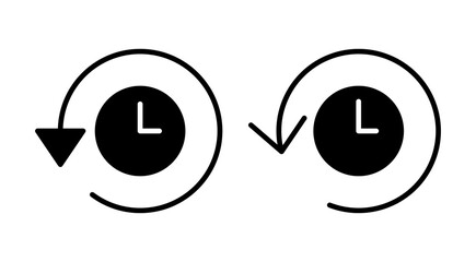 History icon vector. recent event history sign and symbol