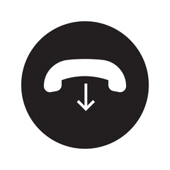 Phone icon vector. iphone incoming call Telephone icon symbol isolated. Call icon simple black line