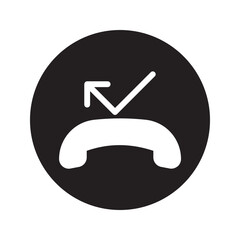 Phone icon vector. iphone incoming call Telephone icon symbol isolated. Call icon simple black line