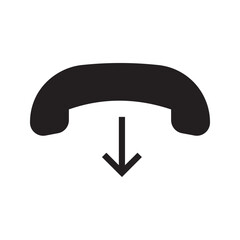 Phone icon vector. iphone incoming call Telephone icon symbol isolated. Call icon simple black line