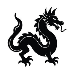 black and white dragon
