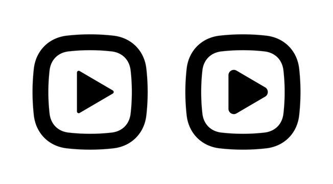 Play icon vector. Play button sign and symbol