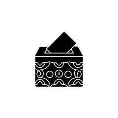creative details Ballot Box icon Vector Illustration