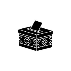 creative details Ballot Box icon Vector Illustration