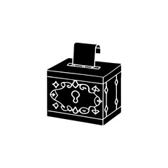 creative details Ballot Box icon Vector Illustration
