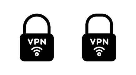 Vpn icon vector. Private network sign and symbol. virtual private network icon.