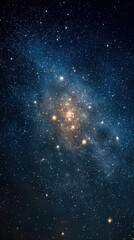 Fototapeta premium Starry Night Wonders: A breathtaking night sky awash with a tapestry of twinkling stars, with the Milky Way galaxy stretching across the frame.