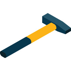 Hammer vector icon. Construction carpentry tool. Carpenter symbol. Build and repair mallet