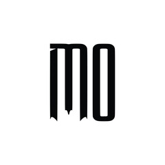 MO monogram logo design letter text name symbol monochrome logotype alphabet character simple logo