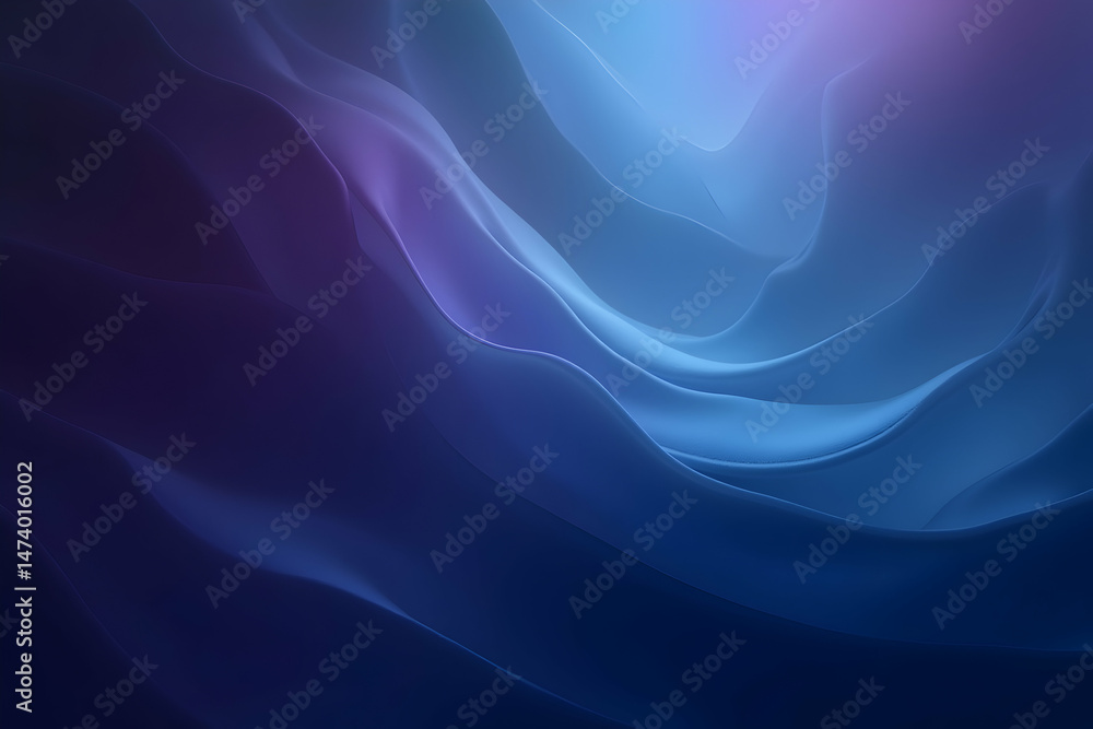 Poster velvet-smooth gradient-rich abstract, a mesmerizing blend of serenity and depth with ethereal waves 