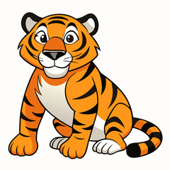 Crouching Tiger Abstract Vector Art