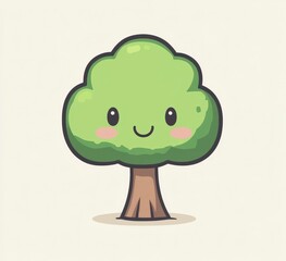 Fototapeta premium funny cartoon tree