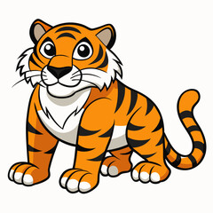 Crouching Tiger Abstract Vector Art