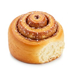 Fototapeta premium Cinnamon Roll isolated on white