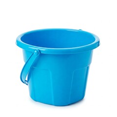 blue bucket isolated on white