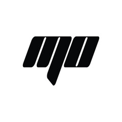 MO monogram logo design letter text name symbol monochrome logotype alphabet character simple logo