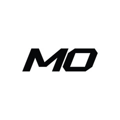 MO monogram logo design letter text name symbol monochrome logotype alphabet character simple logo