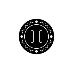 creative details Pause button icon Vector Illustration