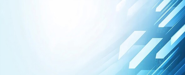 Blue and white geometric abstract gradient technology image, used for technology companies, big data, business meeting design and background.