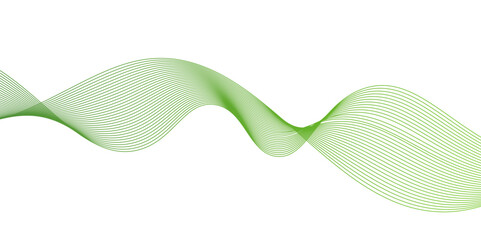 Fototapeta premium Modern abstract green wave liquid lines background.dots on a whit clean and fresh background,Frequency sound wave lines and technology curve lines,green wave lines frame, 