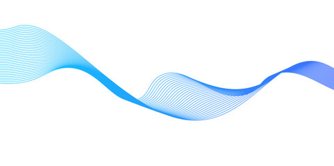 Smooth flowing dynamic blue wave lines isolated on white background,abstract background with business lines.Abstract wave line for banner, wallpaper background with wave,