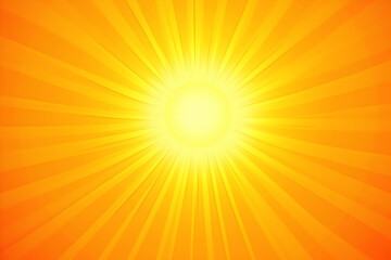 Vibrant Yellow-Orange Sunburst Vector, Energetic Geometric Radiance for Dynamic Designs and Creative Projects, Representing Optimism and Warmth