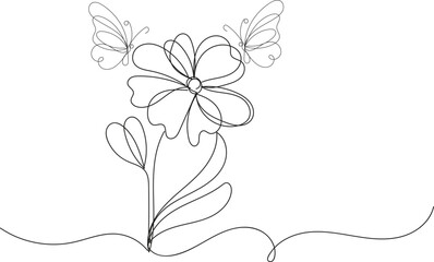 Fototapeta premium Abstract floral vector illustration with a blossom pattern evokes the beauty of spring nature