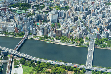 Obraz premium Panoramic Aerial View of Tokyo Skyline, Japan
