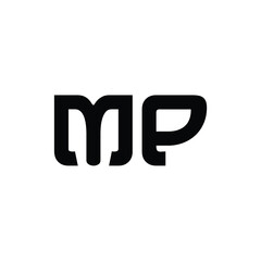 MP monogram logo design letter text name symbol monochrome logotype alphabet character simple logo