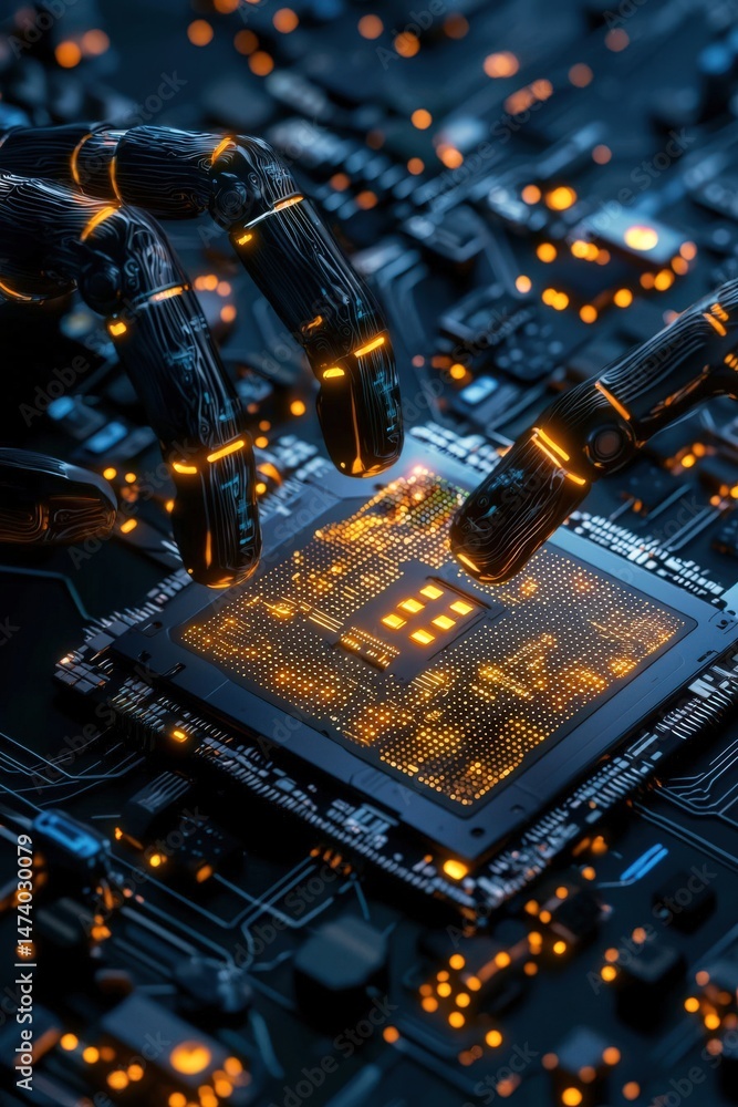 Aufkleber ai-driven home automation systems, transition to microprocessors