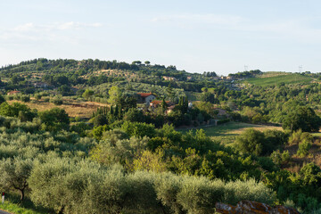 Rural Landscape with Farmhouse in Umbria, Italy
