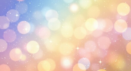 Pastel Rainbow Bokeh Background: Soft, Dreamy, Colorful Lights | Abstract Blurred Lights, Rainbow Sparkle Texture