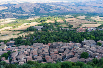 Panoramic View of Val d’Orcia from Radicofani, Tuscany, Italy
