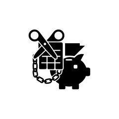 creative details Cost reduction icon Vector Illustration