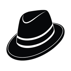 black hat isolated on white background