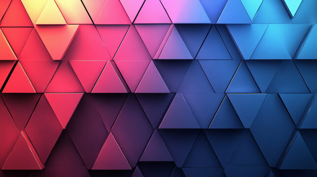 Abstract geometric pattern of vibrant triangles (17)