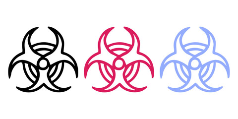 Biohazard Symbol Vector – Hazardous Materials Warning Icon for Medical and Chemical Use